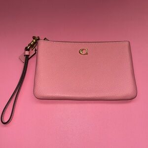 Coach Bubblegum pebble wristlet